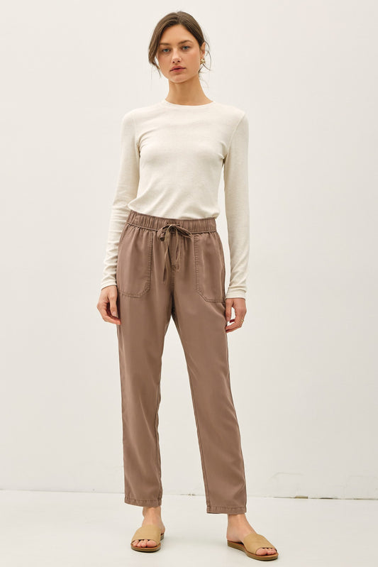 Tencel Tapered Pants | Cocoa