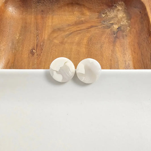 Sophie Studs Earrings | Breezy White