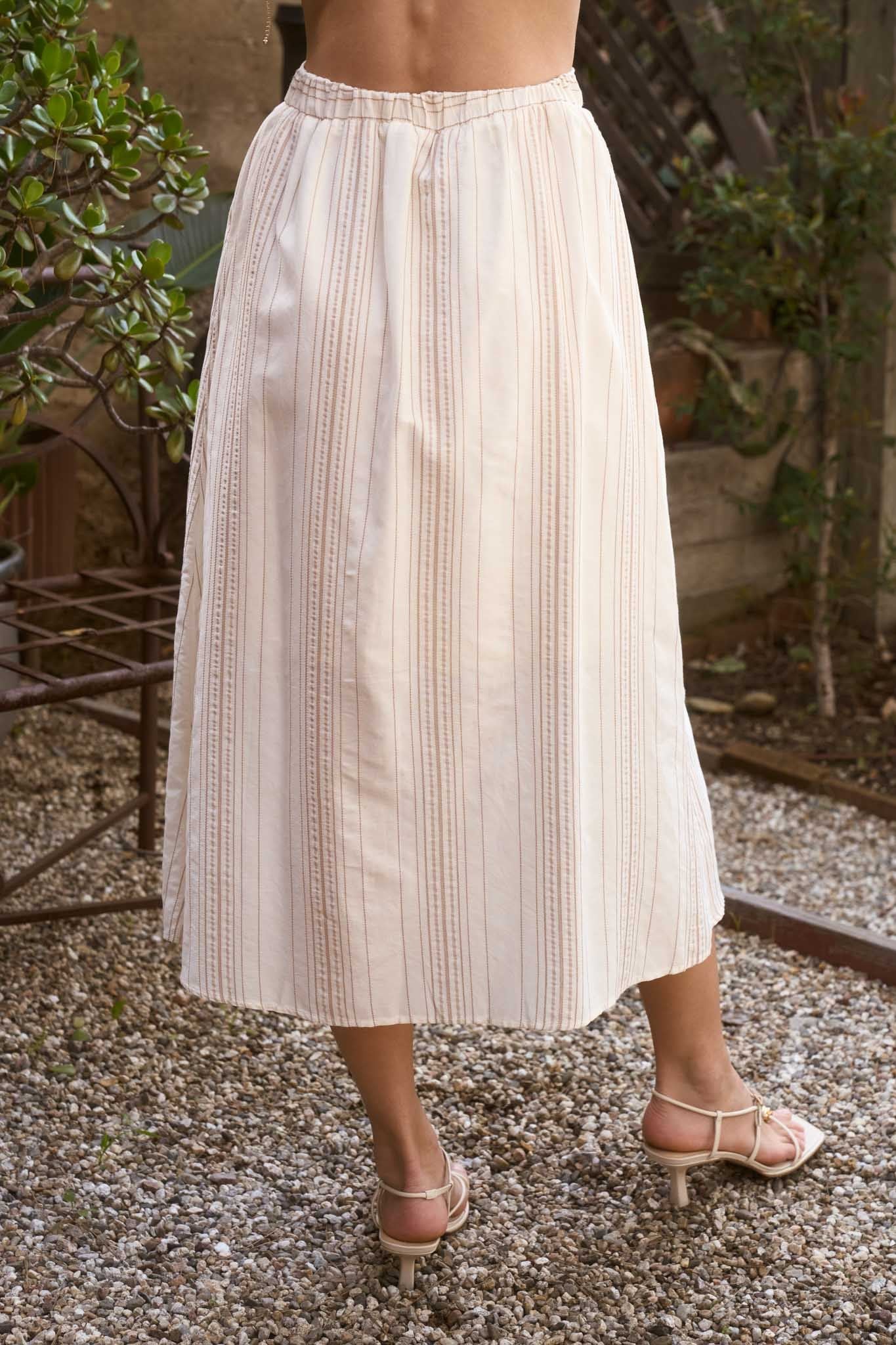Myla Stripe Midi Skirt