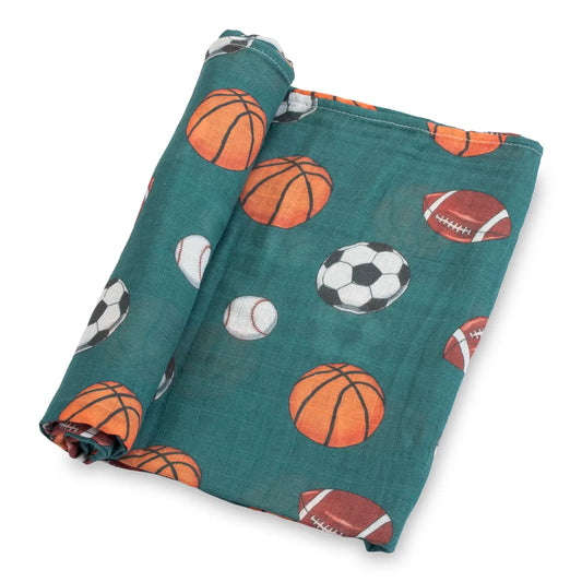 Little Athlete Sporty Baby Swaddle Blanket