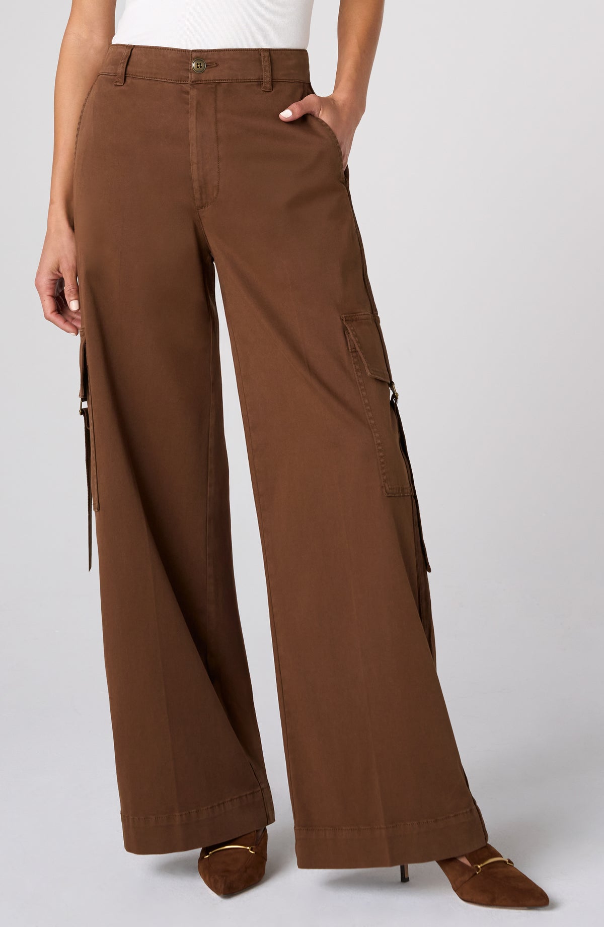 Liverpool Cargo Wide Leg | Carob Brown