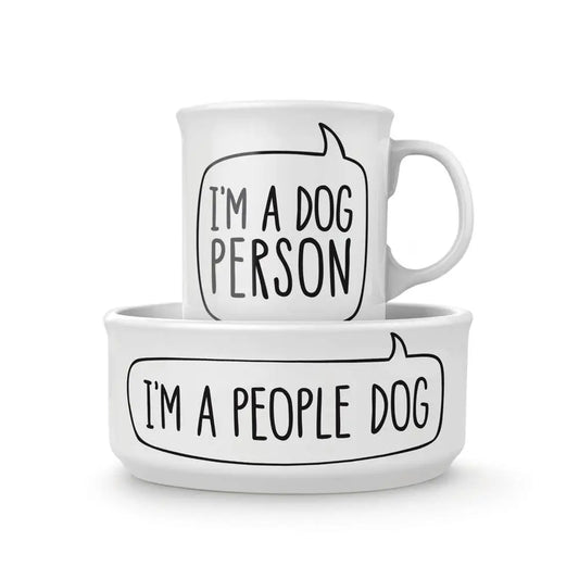 Dog Person Mug + Dog Bowl Set