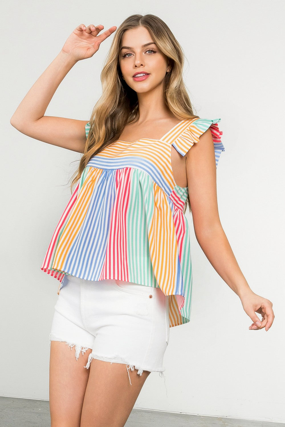 Stevie Multicolor Stripe Top