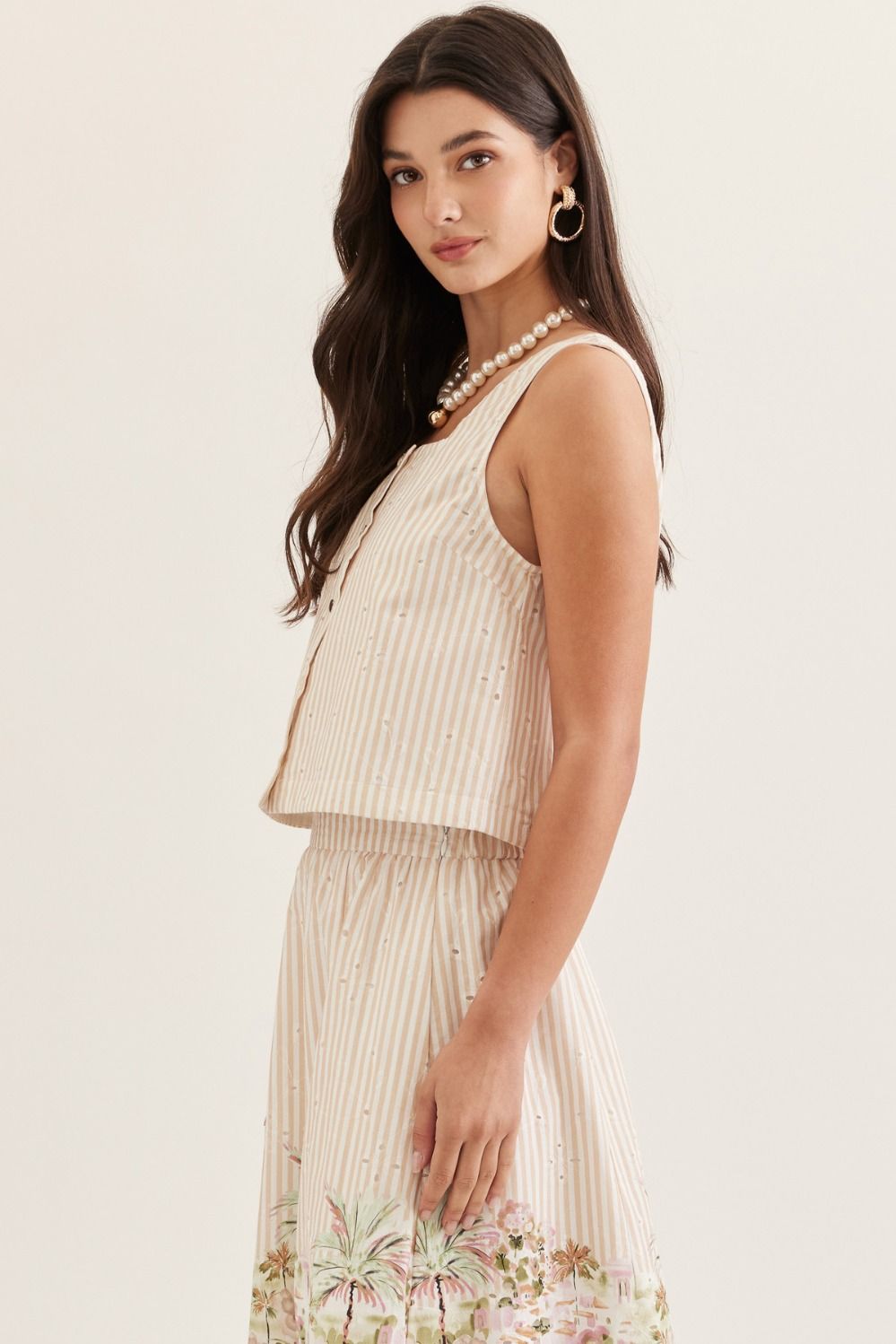 Kira Striped Sleeveless Top
