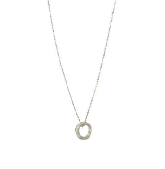 Circle Pendant Necklace | Silver