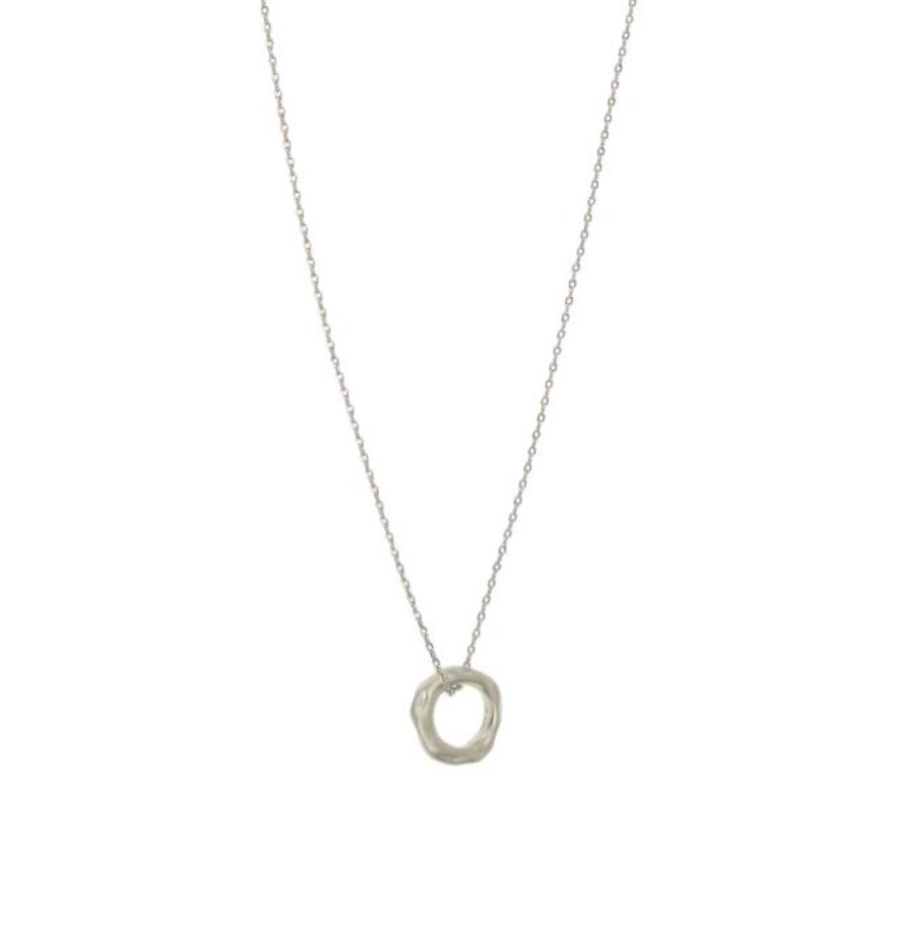 Circle Pendant Necklace | Silver