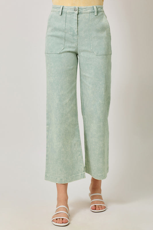 Emily Washed Trousers | Ice Blue