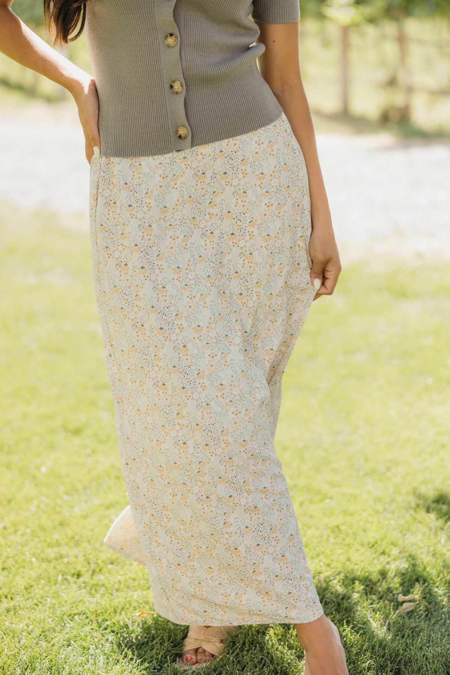 Lemonleaf Midi Skirt