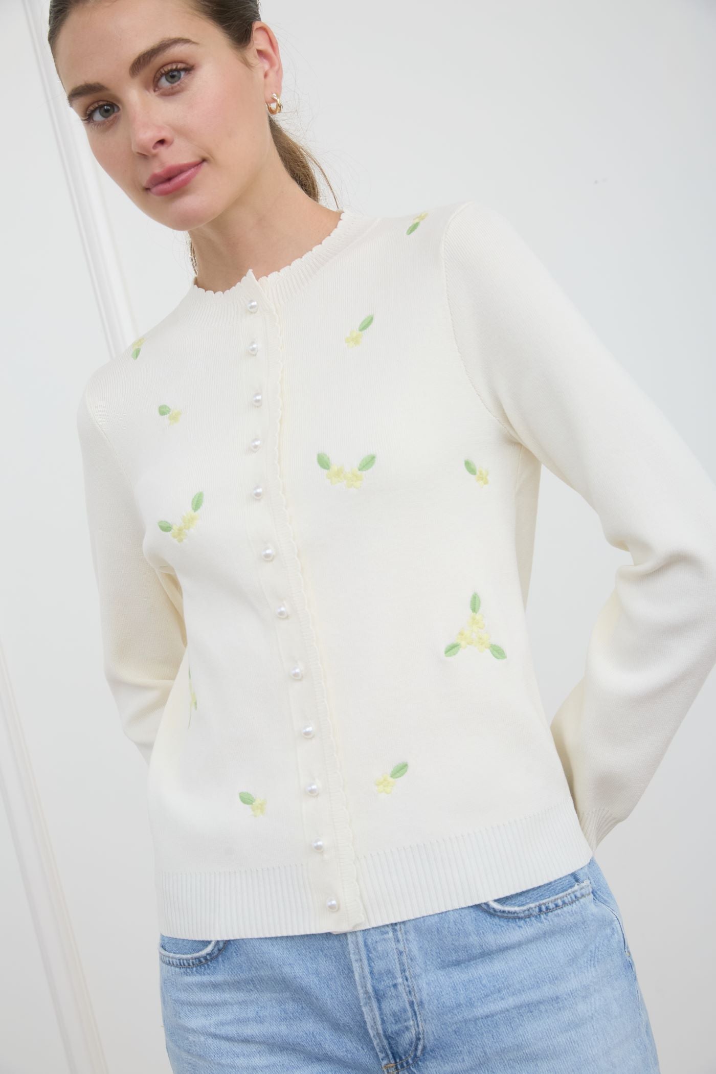 Kimberly Floral Embroidered Cardigan