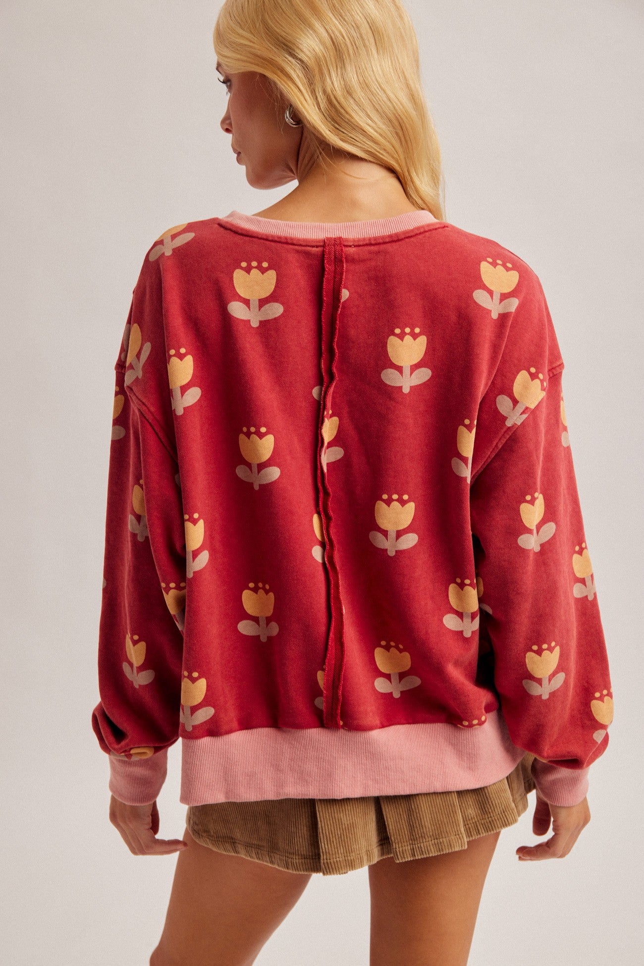 Ruby Tulip Oversized Sweatshirt