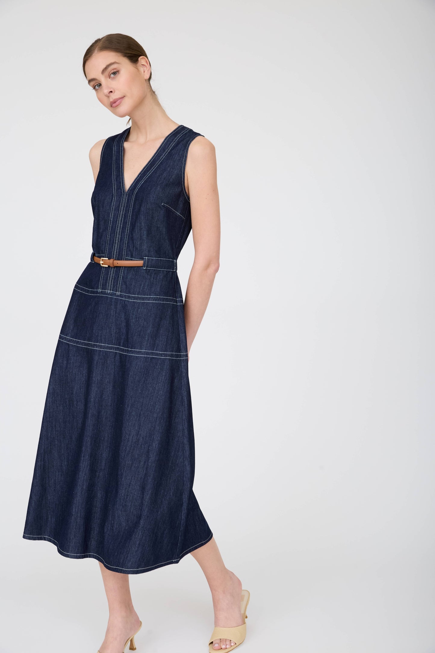 Katie Denim Dress With Belt