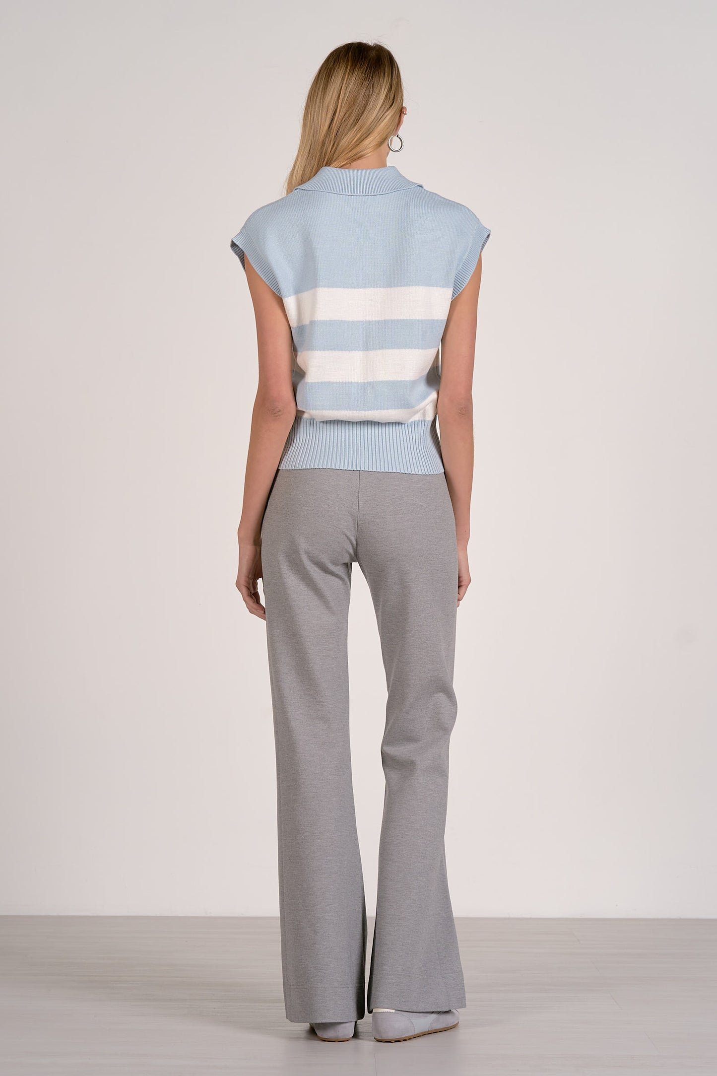 Chelsea Striped Collared Sweater