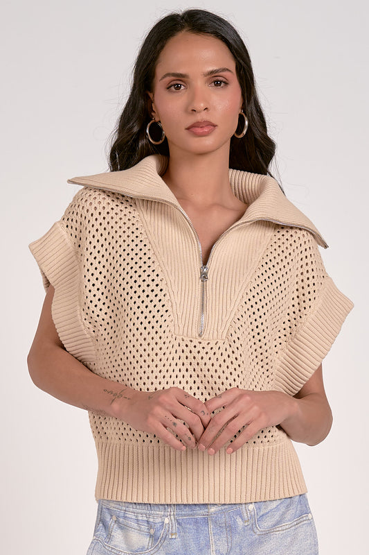 Maisee Open Weave Vest