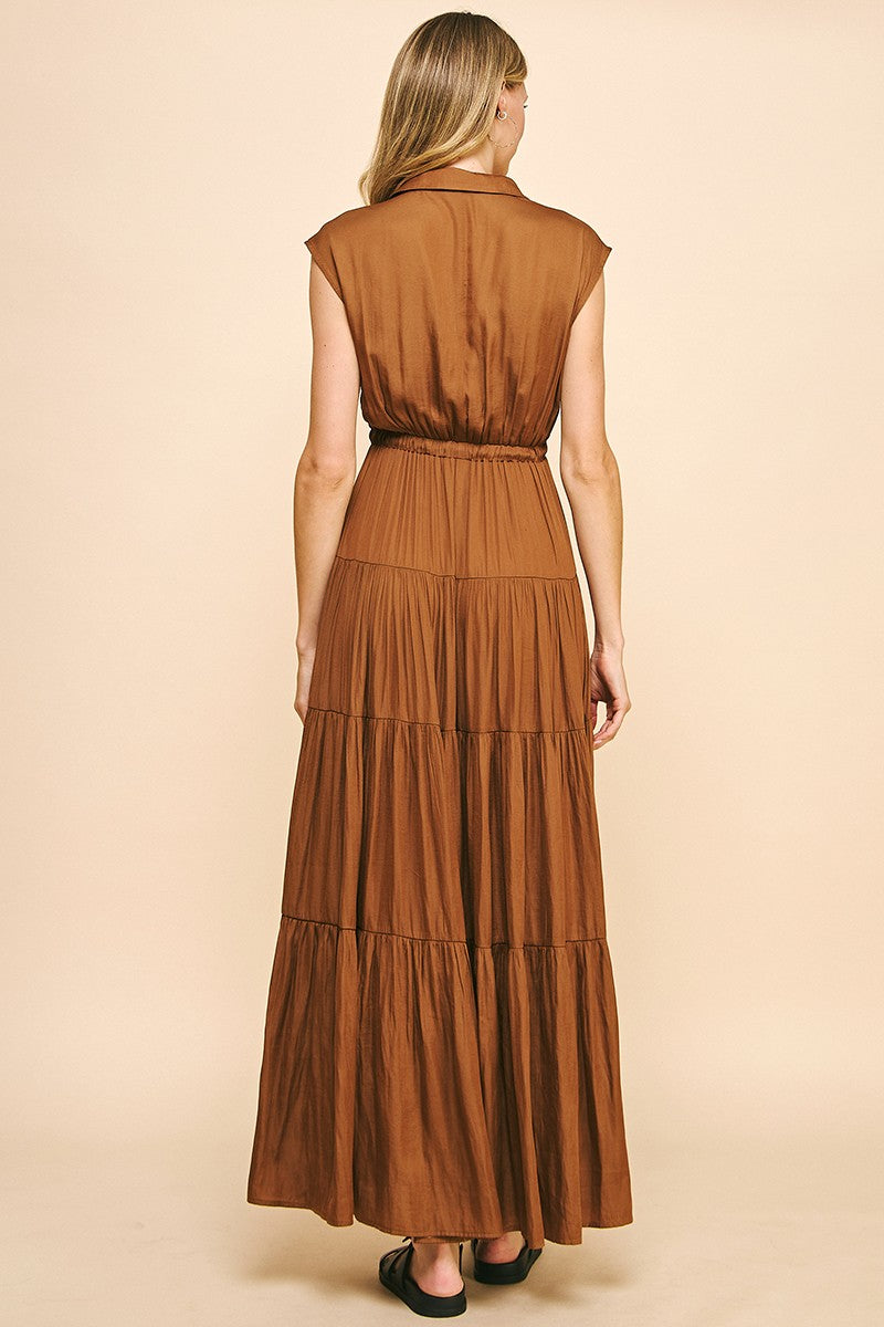 Jennifer Sleeveless Tiered Maxi Dress