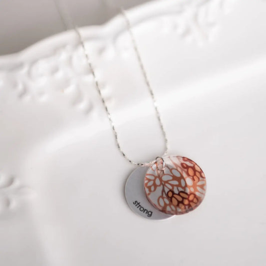 Willow Eclipse Charm Necklace - Silver