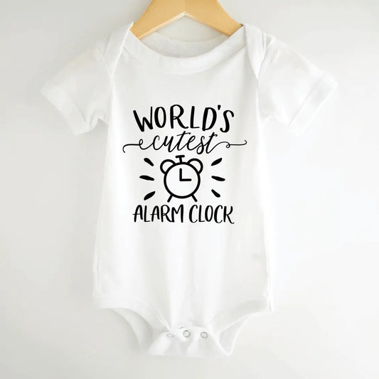World's Cutest Alarm Clock Baby Onesie