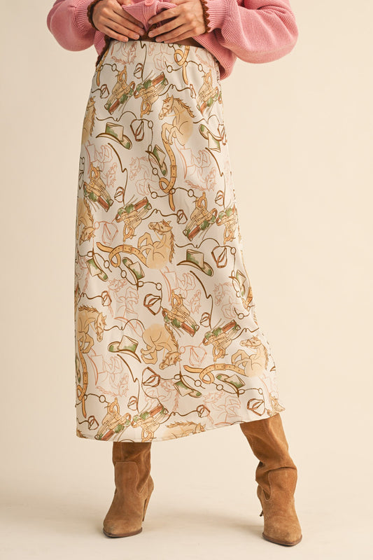 Jane Western Midi Skirt