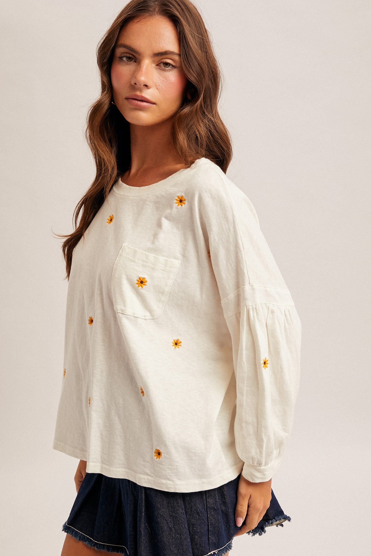 Phoebe Daisy Embroidered Top