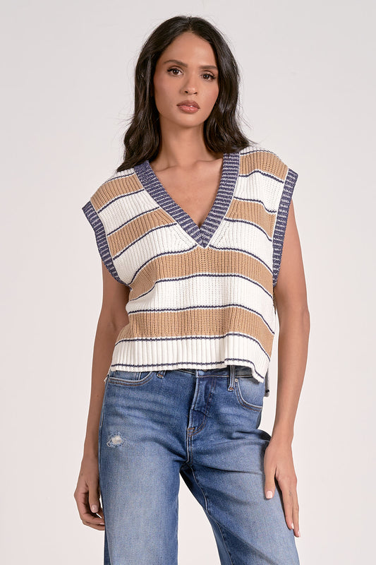 Cammie Stripe Sweater Vest