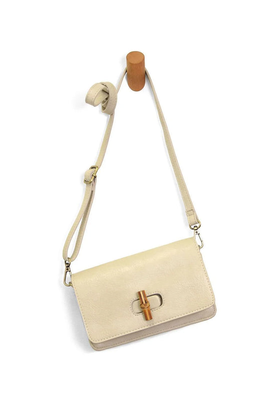 Bonnie Mini Organizer Bamboo Turnlock Crossbody | Coconut
