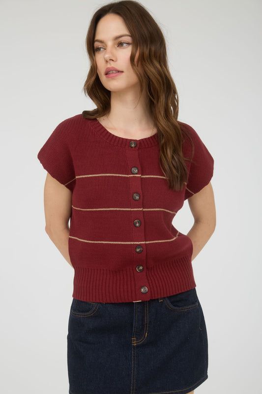 Charlie Stripe Button Down Top