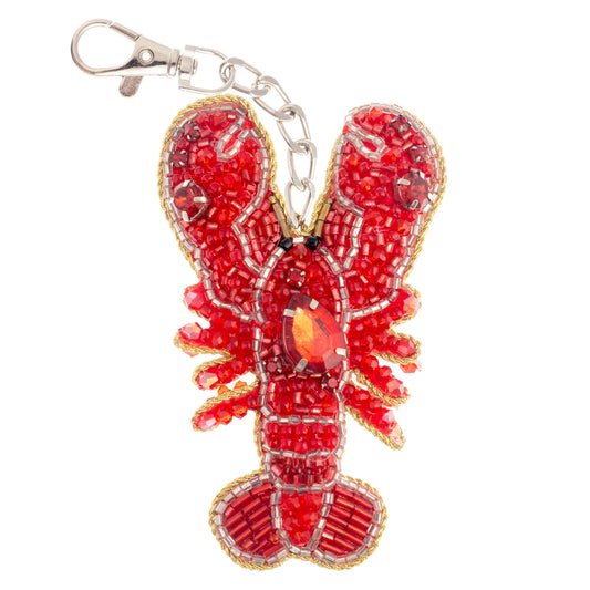 Beaded Bag Charm | Lobster