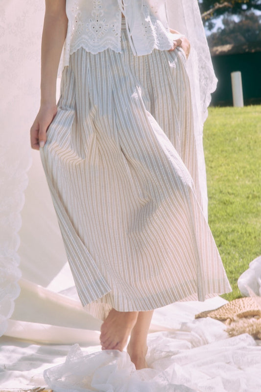 Mia Striped Flared Skirt