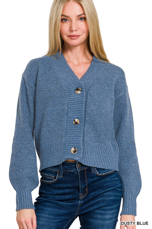 Melanie Sweater Cardigan | Dusty Blue