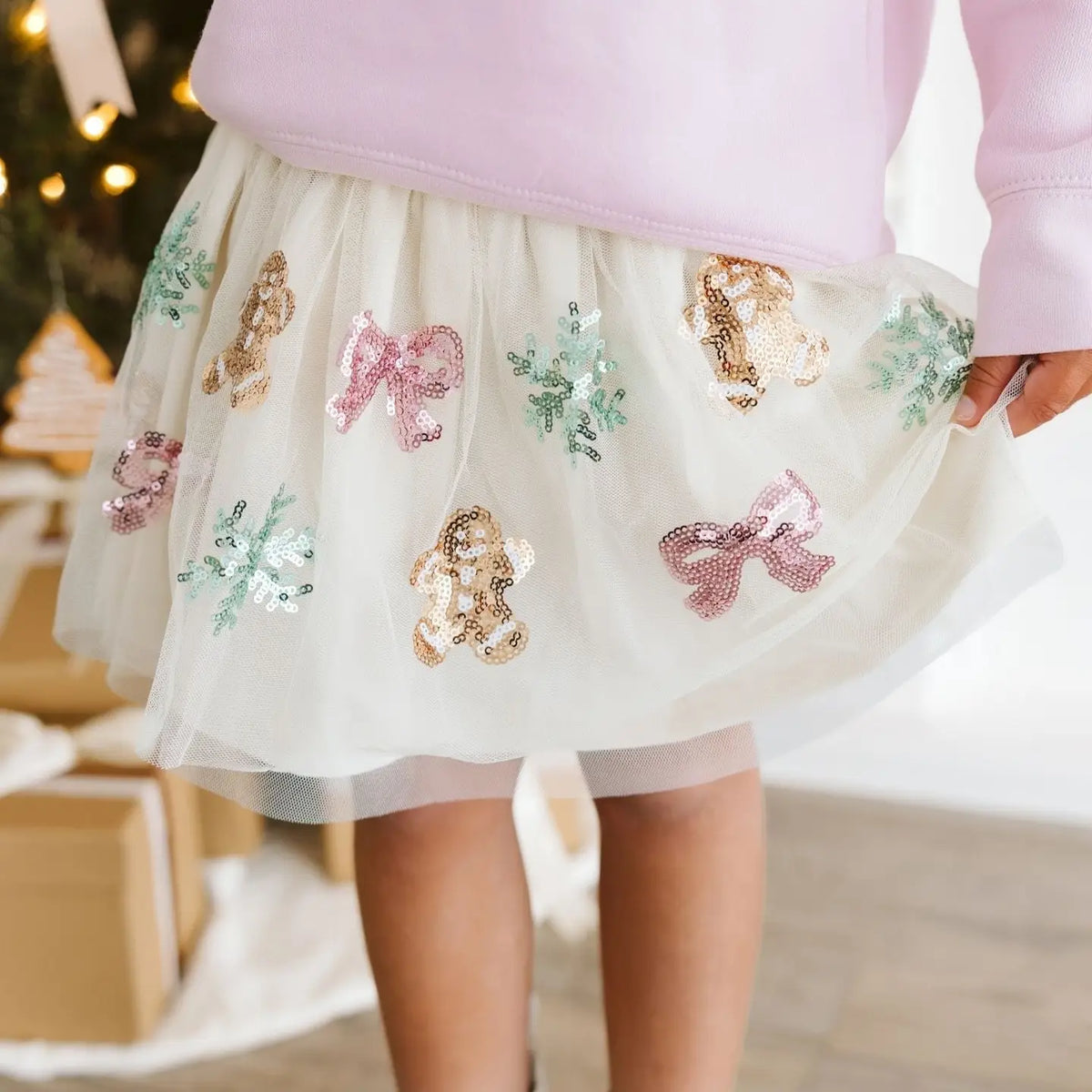 Gingerbread Sequin Tutu Skirt