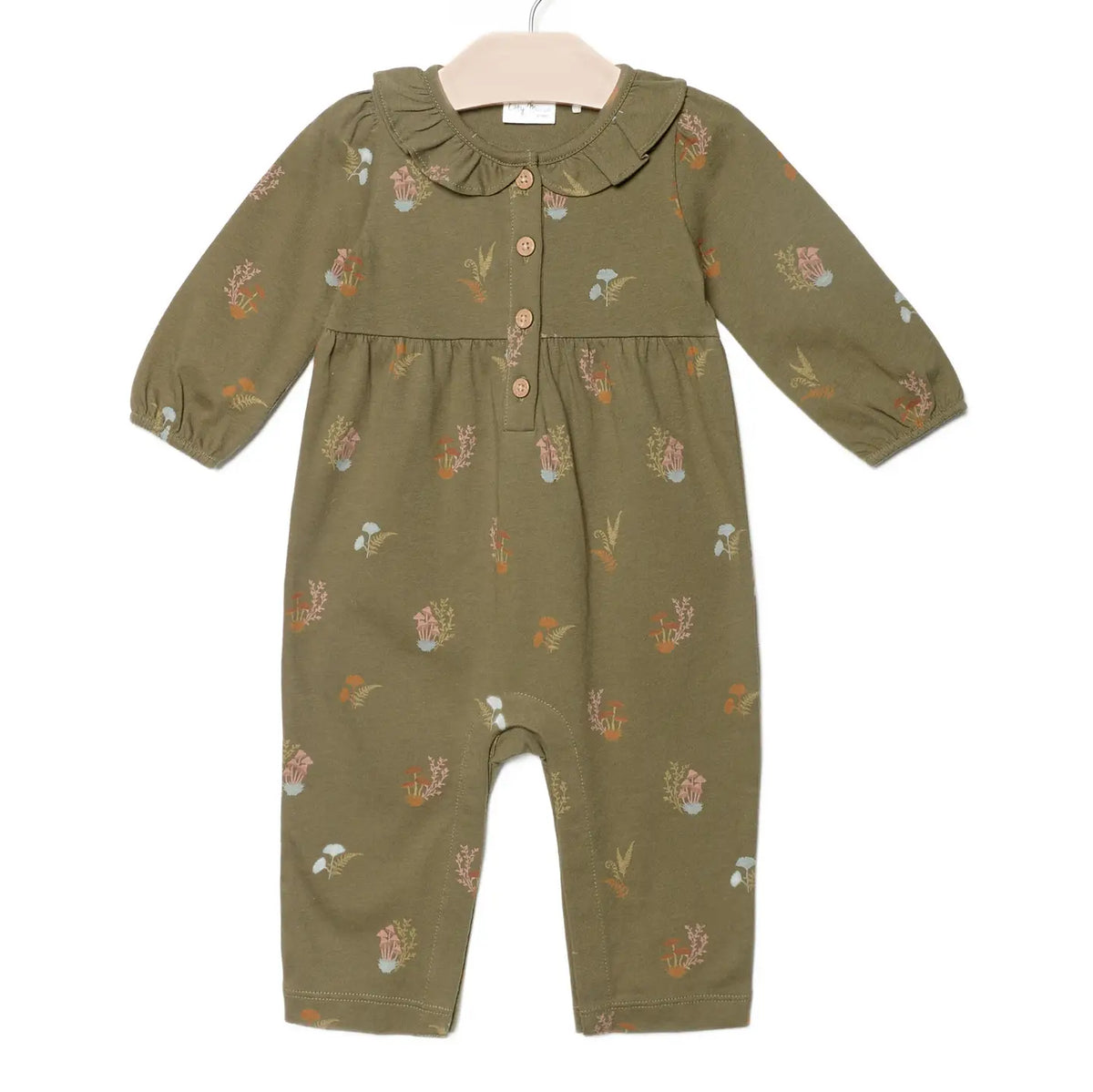 Lichen Mushrooms Frill Collar Romper