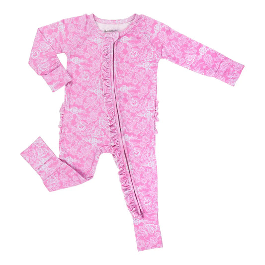 Pink Lace Baby Bamboo Pajamas