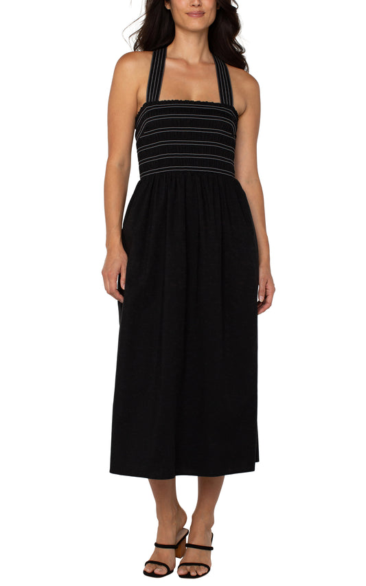 Liverpool Black Sleeveless Midi Dress