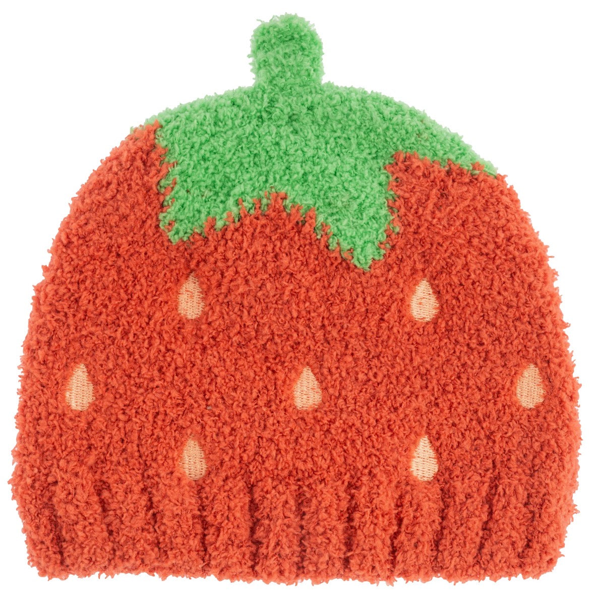 Chenille Baby Beanies | Strawberry