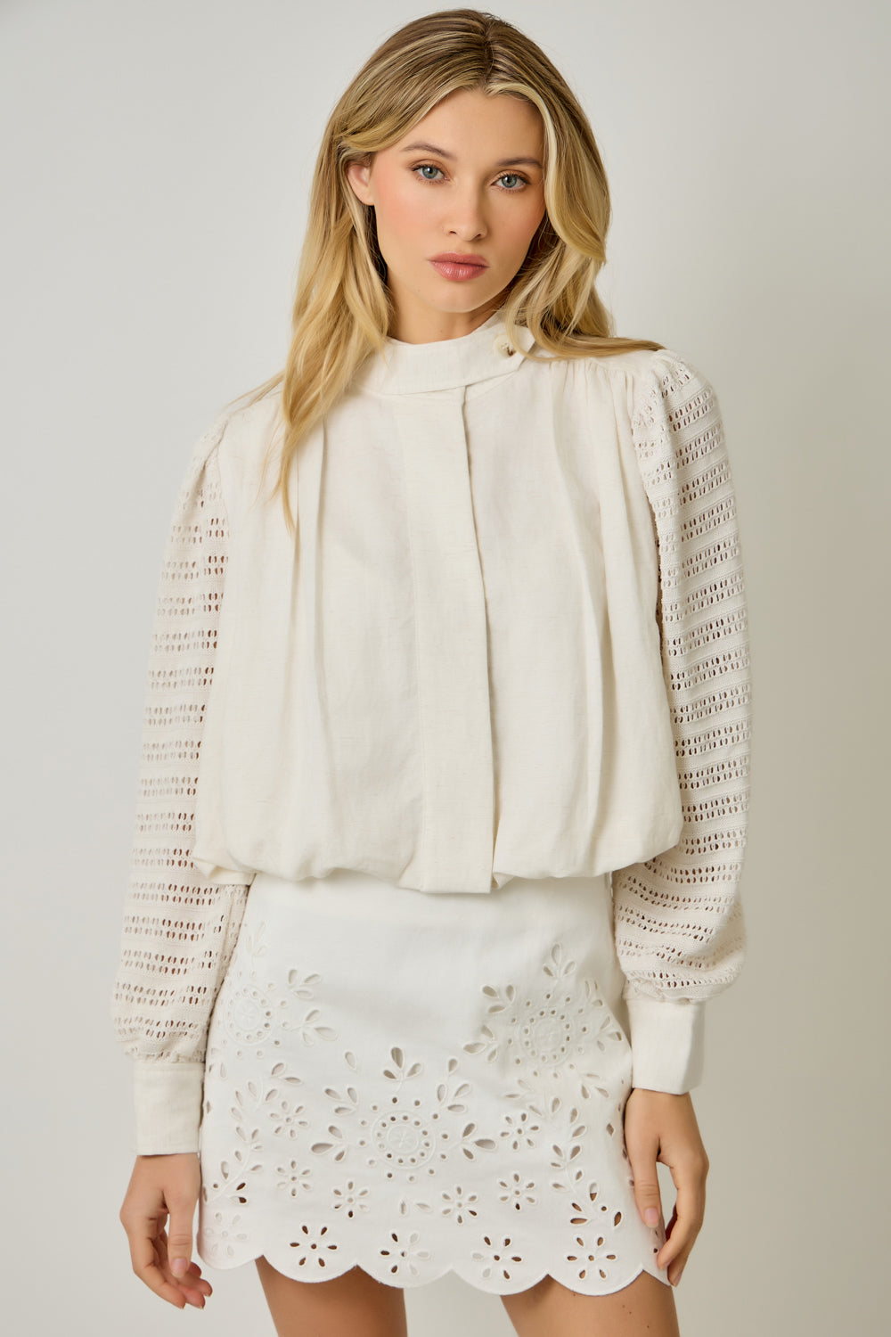 Gianna Mixed Bubble Hem Jacket
