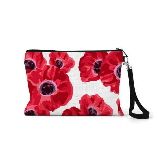 Pretty Poppies Zippered Bag