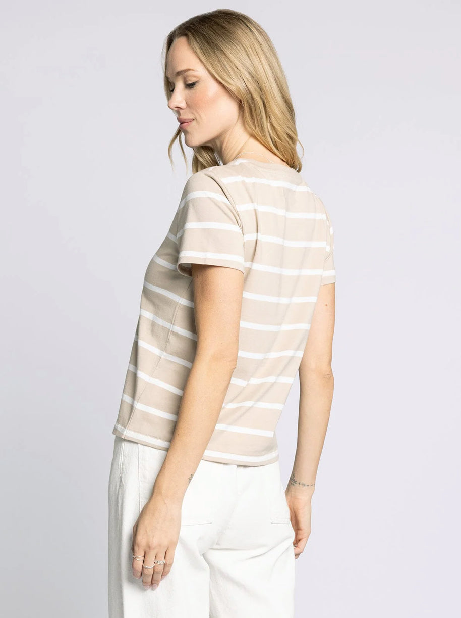 Asher Tee | Tan + White