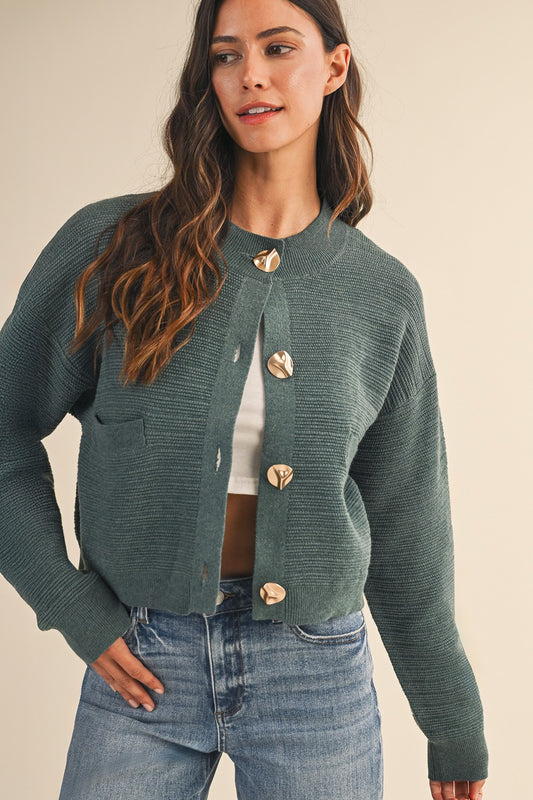 Marsee Ribbed Textured Cardigan