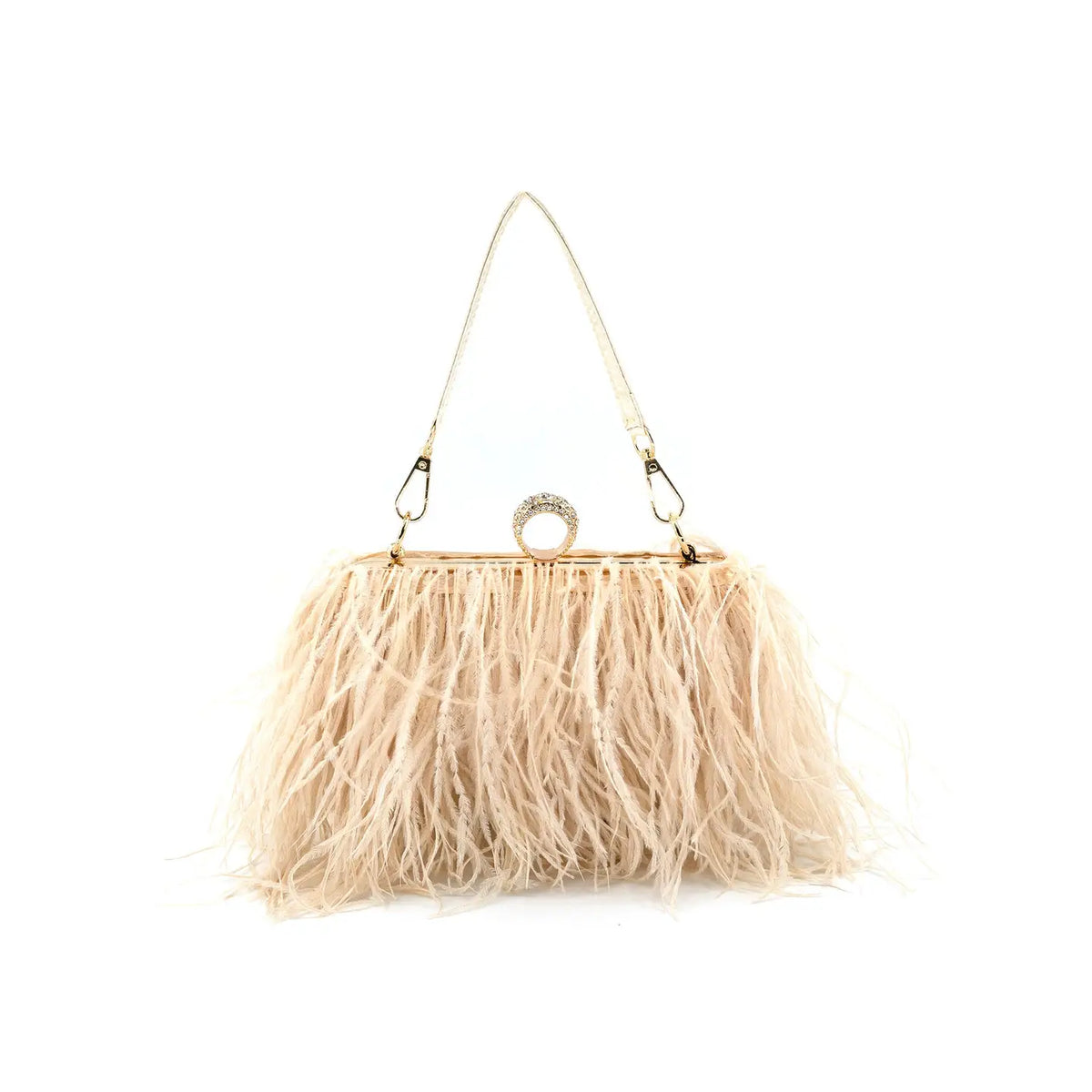 Feather Evening Clutch | Gold