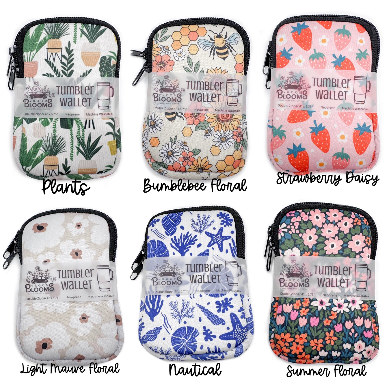 Tumbler Wallet Zipper Pouch