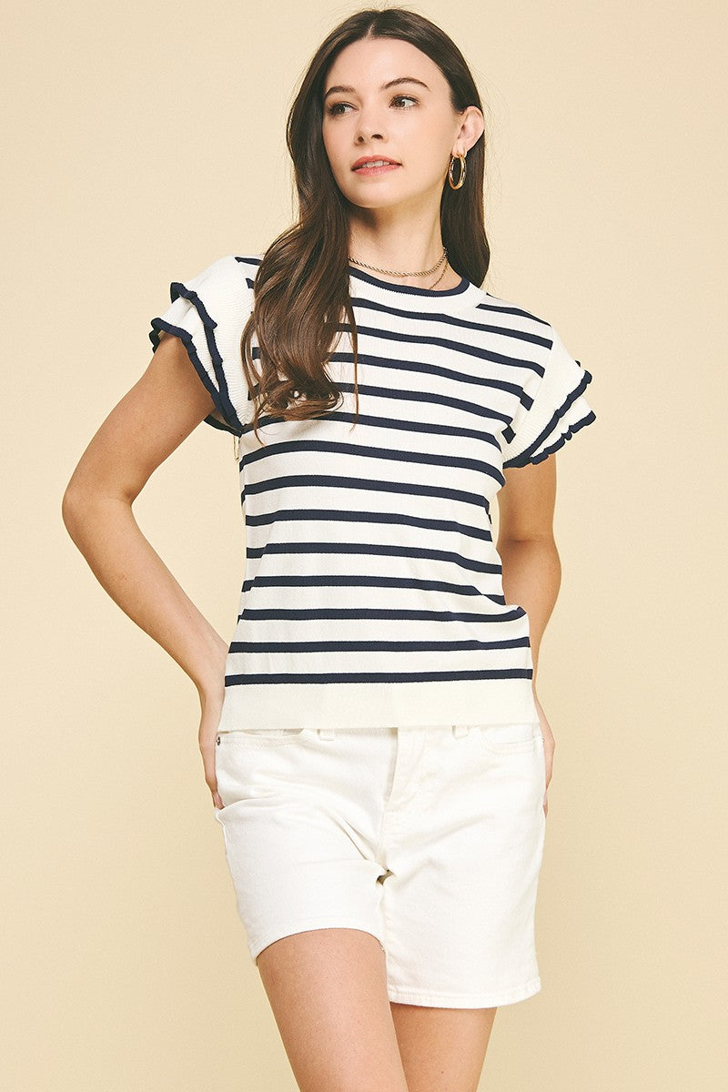 Meredith Stripe Top
