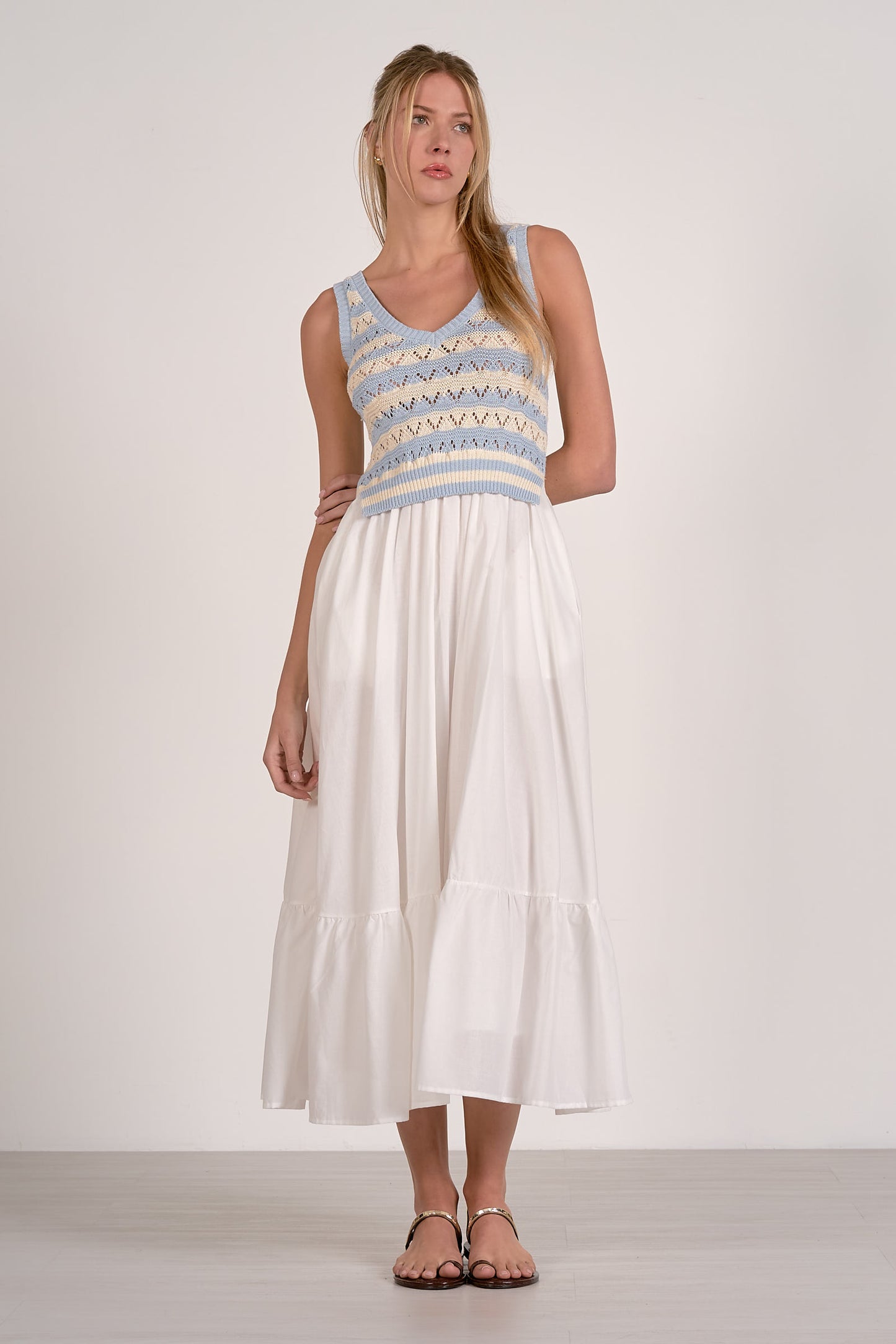 Meya Mixed Media Dress