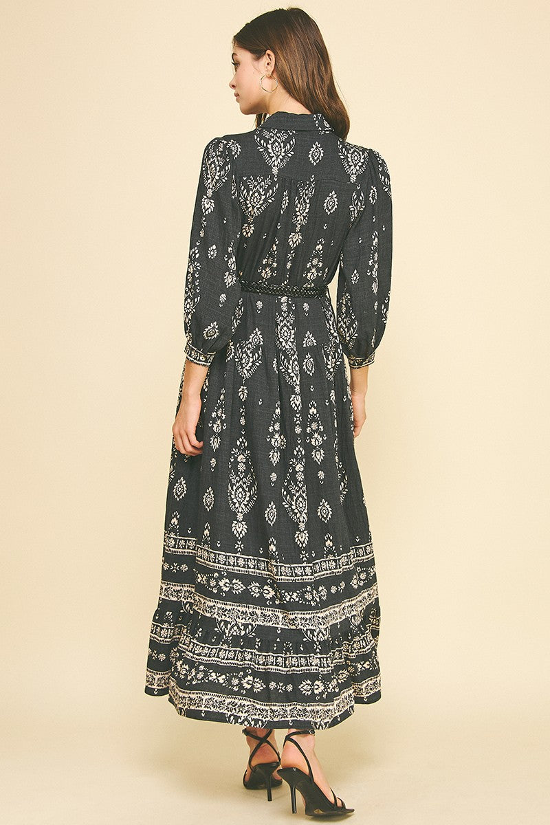 Eloise Paisley Print Maxi Dress
