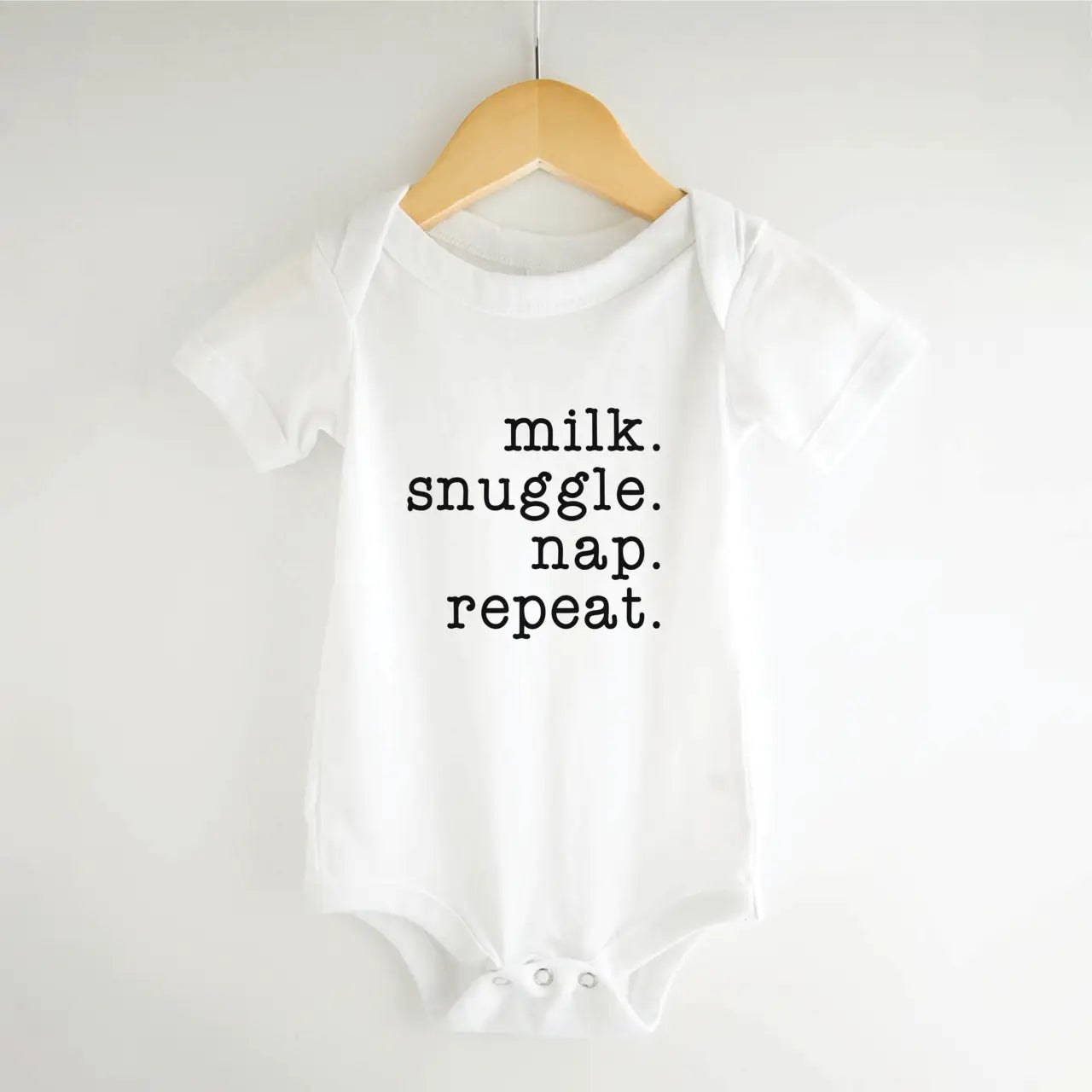 Milk, Snuggle, Nap, Repeat Baby Onesie
