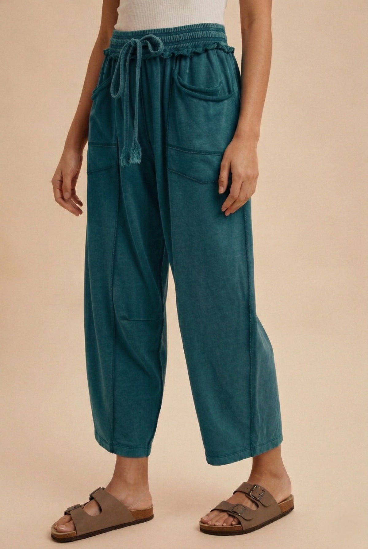 Jaxon Barrel Knit Pants | Teal