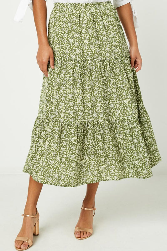 Aria Floral Midi Skirt 