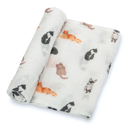 Here Kitty Kitty Baby Swaddle Blanket