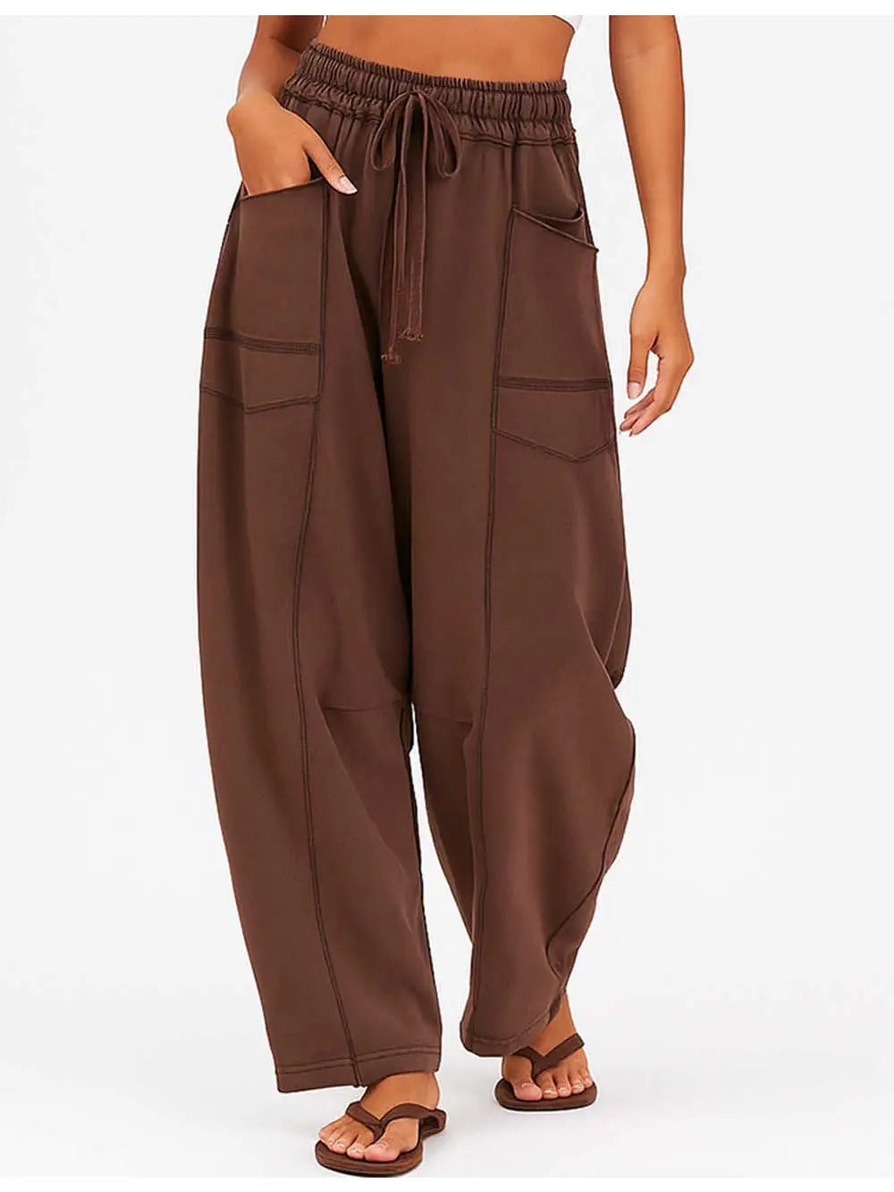 Lila Barrel Sweatpants | Coffee