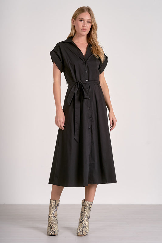 Sydney Collard Button Midi Dress