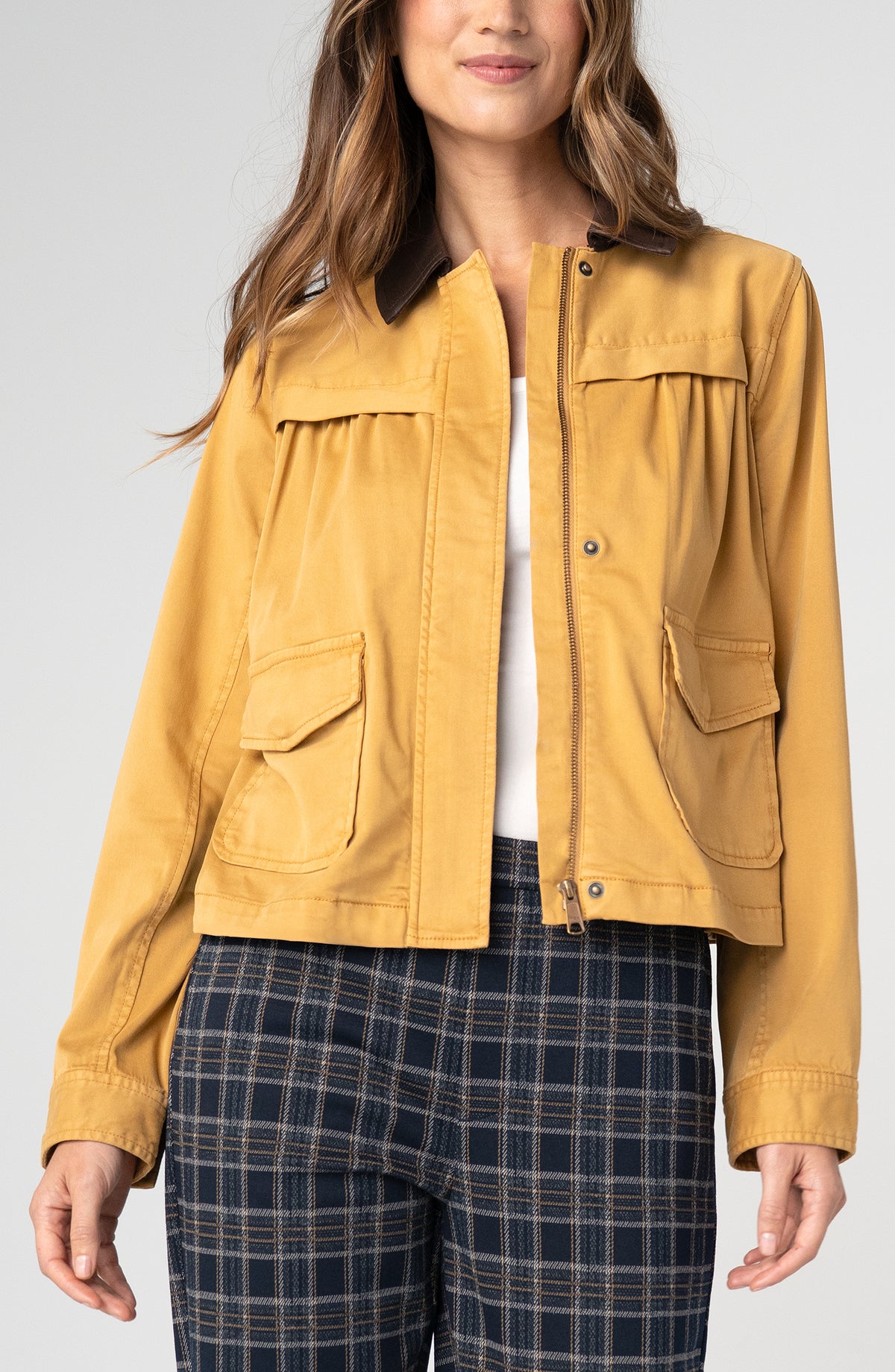 Liverpool Collared Swing Jacket | Gold Rush
