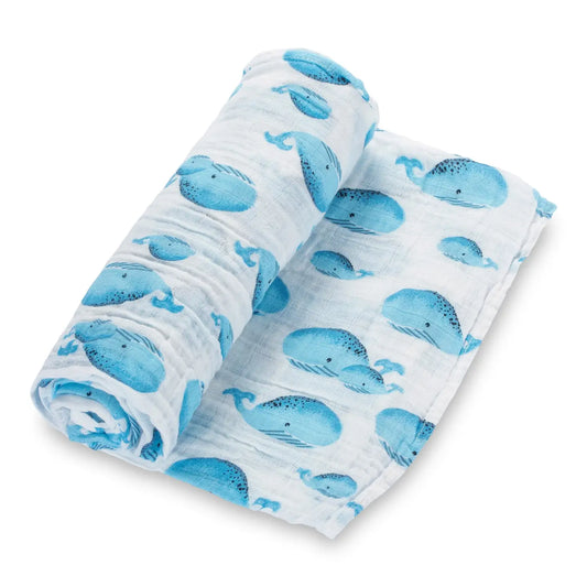 Whale Baby Swaddle Blanket